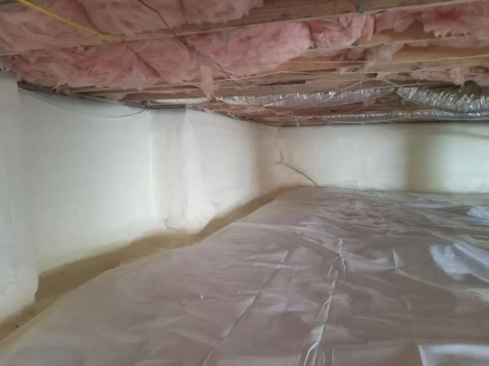 Crawl space encapsulation with closed-cell spray foam for Metal Roof Coating in Circleville
